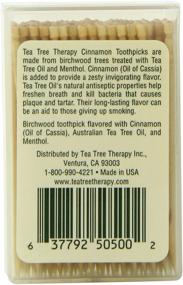 img 1 attached to Tea Tree Therapy Cinnamon Toothpicks, 100 Count