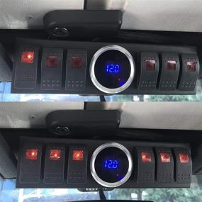 img 2 attached to 🚙 Hooke Road Overhead 6-Switch Pod Panel: Control & Source System for Jeep Wrangler JK & Unlimited (2011-2018)