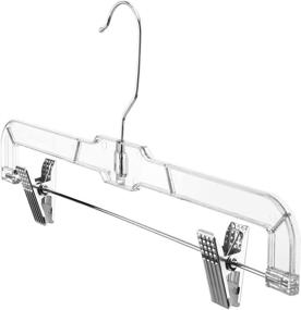 img 4 attached to 2-Pack Crystal Skirt/Slack Hangers - Organize Your Closet in Style! (50 Pieces)