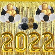 fretod gold happy new year decorations 2022: 🎉 foil gold balloons, rain curtain, latex balloons, and more! логотип