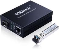 gigabit fiber media converter with sfp slot & ex transceiver - up to 40km reach logo