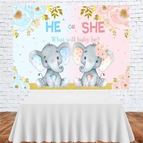 img 2 attached to Elephant Backdrop Background Decorations Supplies