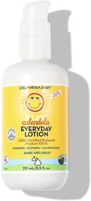 img 3 attached to 🌼 Organic Calendula Everyday Lotion by California Baby - 8.5 oz, Ideal Moisturizer for Sensitive Skin, Dryness Relief for Babies, Post-Bath and Diaper Care, Quick Absorption, Non-Greasy, 100% Plant-Based Formula - USDA Certified