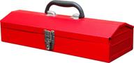 🧰 torin big red atb213 16-дюймовый портативный стальной инструментальный ящик с металлическим замком-защелкой - стиль с плоской крышей, красный логотип