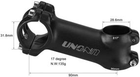 img 3 attached to 🚲 FOMTOR 31.8 Stem - 70mm, 90mm, 110mm Lengths with 17 Degree Rise - MTB Bike Handlebar Stem Riser, Ideal for Mountain Bikes, Road Bikes, BMX, MTB - Sleek Black Finish