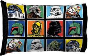 img 1 attached to Enhance Your Room with the Jay Franco Star Wars Classic Grid 4 Piece Full Sheet Set