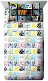 img 4 attached to Enhance Your Room with the Jay Franco Star Wars Classic Grid 4 Piece Full Sheet Set