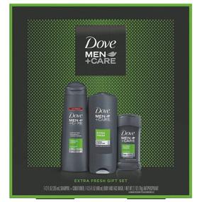 img 2 attached to Dove Men + Care Limited Edition Extra Fresh Grooming Gift Pack: Body Wash, Antiperspirant, Shampoo+Conditioner Combo - 3 Count for an Exciting Holiday