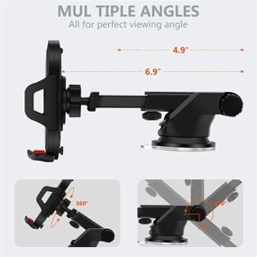 img 1 attached to LFS Universal Car Phone Mount: Super Stable 3 Point Suction Design with 📱 Vent Plug-in Bracket - Solid Grip, Desk Stand Pad & Mat for iPhone, Samsung