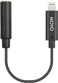 img 4 attached to 🎧 Movo IMA-1 Female 3.5mm TRRS Microphone Adapter Cable with Lightning Connector Dongle for Apple iPhone, iPad, Smartphones, and Tablets – Ideal for Microphones & Pro Audio