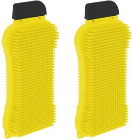 img 4 attached to EverScrub Silicone Sponge (2 Pack) Multi-Purpose Kitchen Sponge With Scrubber