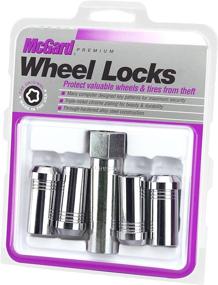 img 2 attached to 🔒 McGard 25110 Chrome Tuner Style Cone Seat Wheel Locks - Set of 4 | M14 x 1.5 Thread Size