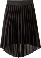 👗 stylish and flattering: amy byer girls' picture perfect high-low pleated chiffon skirt logo