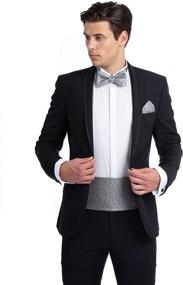 img 2 attached to 🎩 Держатель NV Premium Cummerbund Платок: Подними свою игру с мужскими аксессуарами!