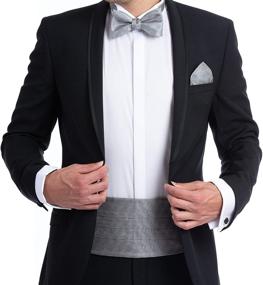 img 3 attached to 🎩 Держатель NV Premium Cummerbund Платок: Подними свою игру с мужскими аксессуарами!