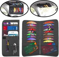✉️ lebogner car sun visor organizer and cd holder: 2-in-1 auto interior pocket for personal belongings, documents, and cds/dvds logo