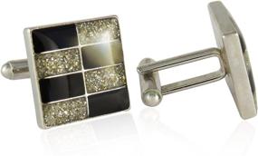 img 3 attached to Cuff Daddy Brick Wall Diamond Cufflinks