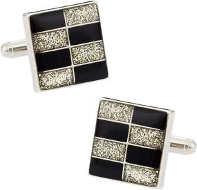 img 4 attached to Cuff Daddy Brick Wall Diamond Cufflinks