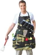 bigmouth inc bbq apron - the grill sergeant: camouflage 🔥 cotton gag gift for cookouts, adjustable strap, pockets, and bottle opener included logo