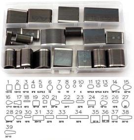 img 1 attached to 🔧 Набор из 39 штук инструментов для вырубки отверстий, набор одного отверстия для вырубки инструментов Floor88 для кожевенного ремесла - ручная работа (#1)