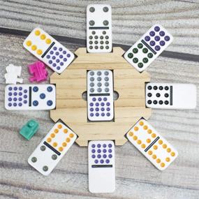 img 1 attached to Vibrant Mexican Dominoes: Double Colored & Sturdy Tiles for Endless Fun