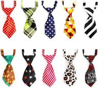 segarty dog neckties: adjustable pet bow ties collar set - grooming bows for small dogs cats puppy - photography, valentine, christmas party gifts - 10 pcs logo