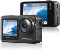 📸 akaso brave 7 le: top-notch 4k30fps 20mp wifi action camera for vlogging, full control with touch screen, eis 2.0, 131 feet underwater capability, includes 2x 1350mah batteries logo
