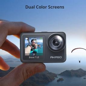img 3 attached to 📸 AKASO Brave 7 LE: Top-Notch 4K30FPS 20MP WiFi Action Camera for Vlogging, Full Control with Touch Screen, EIS 2.0, 131 Feet Underwater Capability, Includes 2X 1350mAh Batteries