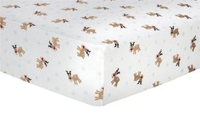 img 1 attached to 🦌 Trend Lab Reindeer Flannel Fitted Crib Sheet - Deluxe Quality for Optimal Comfort