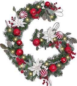 img 4 attached to Valery Madelyn Traditional Christmas Ornaments Seasonal Decor in Wreaths, Garlands & Swags