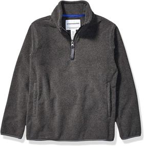 img 3 attached to 🧥 Boys' Quarter-Zip Polar Fleece Pullover Jacket by Amazon Essentials