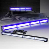 🚦 tsialee 24in blue led traffic advisor: rzr rear chase strobe light bar for utv trucks suv atv - 13 modes, hazard warning & directional safety light bars with cigar lighter logo