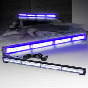 img 4 attached to 🚦 TSIALEE 24IN Blue Led Traffic Advisor: RZR Rear Chase Strobe Light Bar for UTV Trucks SUV ATV - 13 Modes, Hazard Warning & Directional Safety Light Bars with Cigar Lighter