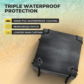 img 2 attached to 🚗 BougeRV Rooftop Cargo Carrier Bag: 15 Cubic Feet Waterproof Car Roof Bag with Anti-Slip Mat for Secure Luggage Storage | 8 Reinforced Straps + Storage Bag Included