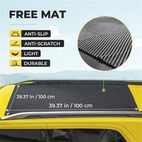 img 3 attached to 🚗 BougeRV Rooftop Cargo Carrier Bag: 15 Cubic Feet Waterproof Car Roof Bag with Anti-Slip Mat for Secure Luggage Storage | 8 Reinforced Straps + Storage Bag Included