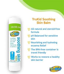 img 1 attached to TruKid Soothing Skin (Eczema) Balm for Baby - Nourishes Itchy & Dry Skin with Jooba and Chamomile & Vitamin E, Unscented, All Natural Ingredients (0.55 oz)