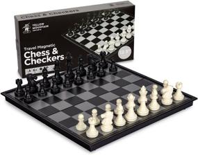 img 4 attached to 🔵 Magnetic Checkers Set by Yellow Mountain Imports