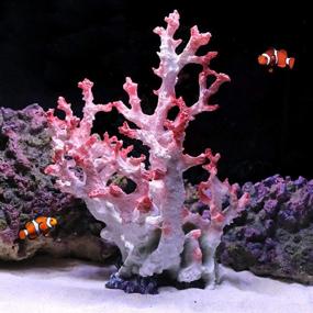 img 2 attached to Polyresin Coral Fish Tank Aquarium Decoration - Coral Ornaments - Aquarium Coral Decor - 8x7x11 Inches