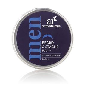 img 3 attached to artnaturals Mustache and Beard Balm - All-Natural Hair Wax Oil for Itch Relief, Thickening, Strengthening, and Styling Facial Hair Growth (2 Oz / 60g)
