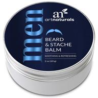 artnaturals mustache and beard balm - all-natural hair wax oil for itch relief, thickening, strengthening, and styling facial hair growth (2 oz / 60g) logo