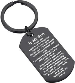 img 4 attached to 👰 BAUNA Wedding Son-in-Law Gift - Keychain for Future Son & Groom-to-Be, Welcoming Him to the Family