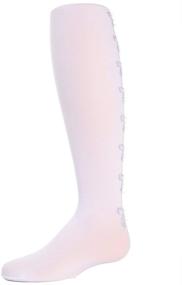 img 3 attached to 🎀 Girls' Opaque Tights with Adorable Bows in the Back - MeMoi's Fashion Statement