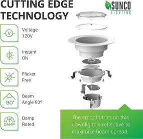 img 1 attached to 🔆 Светильник Sunco Lighting 10 штук 4 дюйма LED встроенный светильник: диммируемый, энергоэффективный, легкая установка - UL + Energy Star