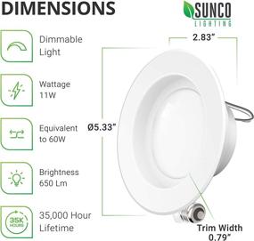 img 3 attached to 🔆 Светильник Sunco Lighting 10 штук 4 дюйма LED встроенный светильник: диммируемый, энергоэффективный, легкая установка - UL + Energy Star