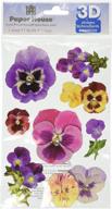 🌸 paper house productions 3d sticker sheet - pansy design, size 4.5" x 7 logo