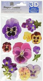 img 1 attached to 🌸 Paper House Productions 3D Sticker Sheet - Pansy Design, Size 4.5" x 7