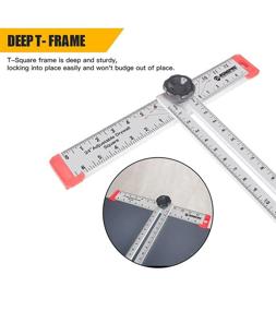 img 3 attached to 📏 Rongpro Adjustable Aluminum T-Square Measuring Tool