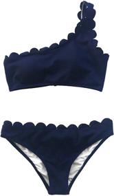 img 3 attached to CUPSHE Womens Shoulder Swimwear Bathing