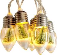 🌟 spectacular snow globe string lights: 6 clear led bulbs for outdoor christmas tree decor, garden party & home gift, battery powered логотип