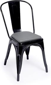 img 2 attached to 💺 Мягкая подушка Sofft: Удобная серая сиденье для металлических барных стульев или кухонных стульев